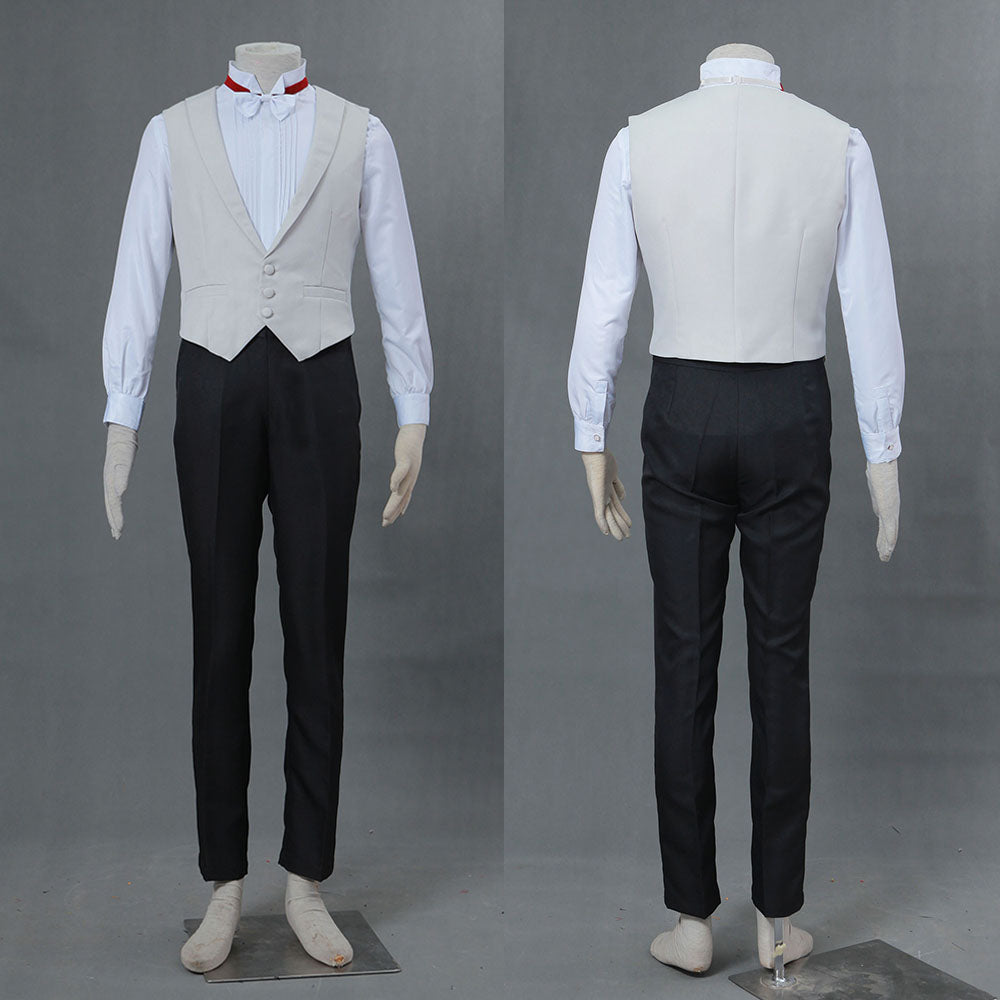 Hallowee Sailor Moon Costume Tuxedo Mask Chiba Mamoru Cosplay Outfits with Accessories Men and Kids