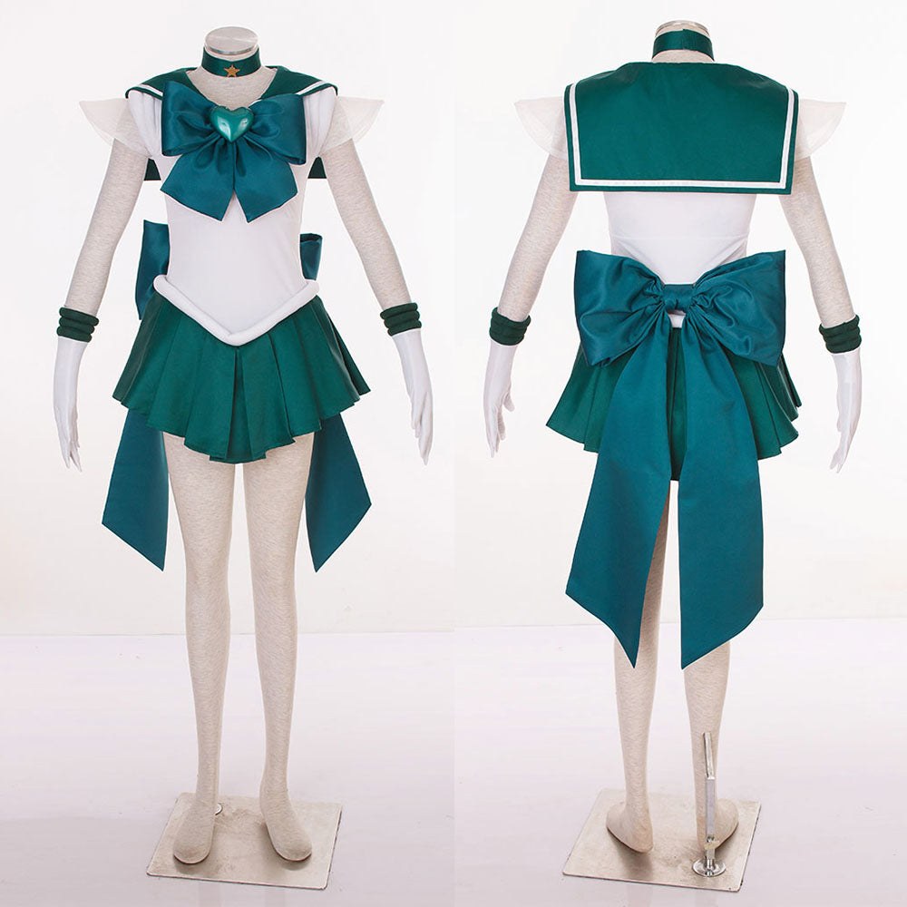 Halloween Anime Sailor Moon Costume Kaiou Michiru Sailor neptune Fighting Cosplay Full Outfit