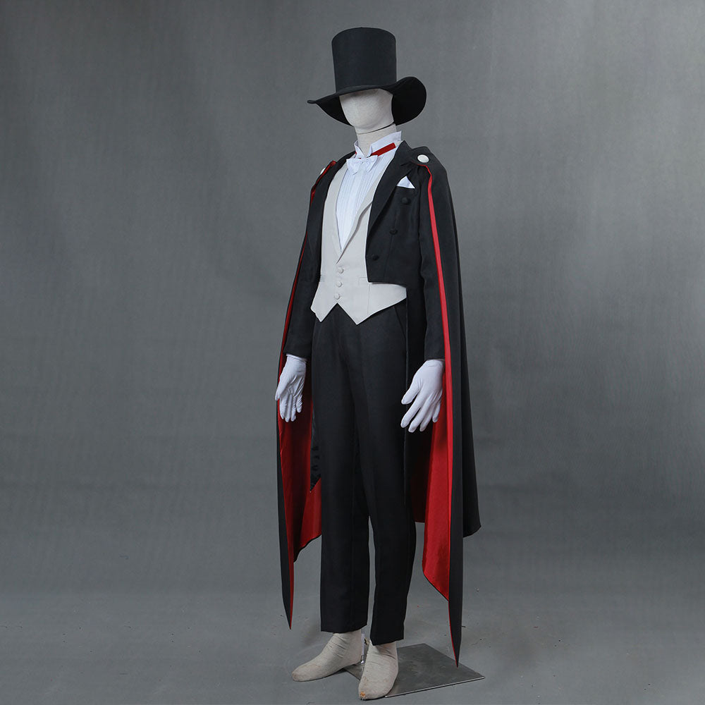 Hallowee Sailor Moon Costume Tuxedo Mask Chiba Mamoru Cosplay Outfits with Accessories Men and Kids