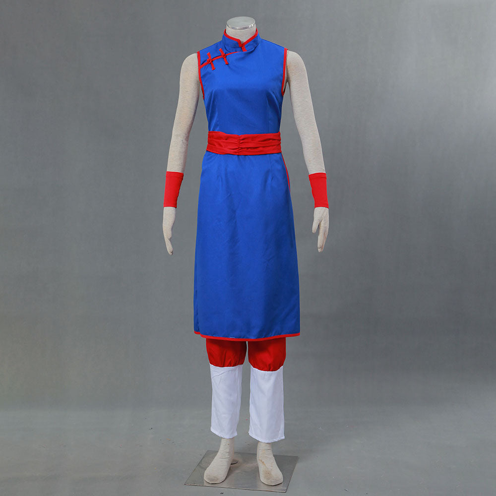 Dragon Ball Chichi Unmarried Blue Cosplay Costume Ouffits Women and Kids Halloween