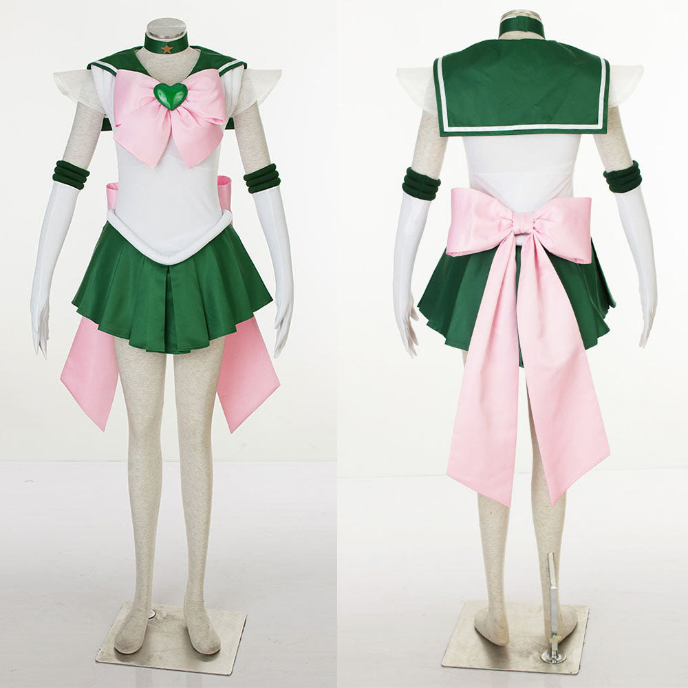 Halloween Anime Sailor Moon Costume Kino Makoto Sailor jupiter Fighting Cosplay Full Outfit