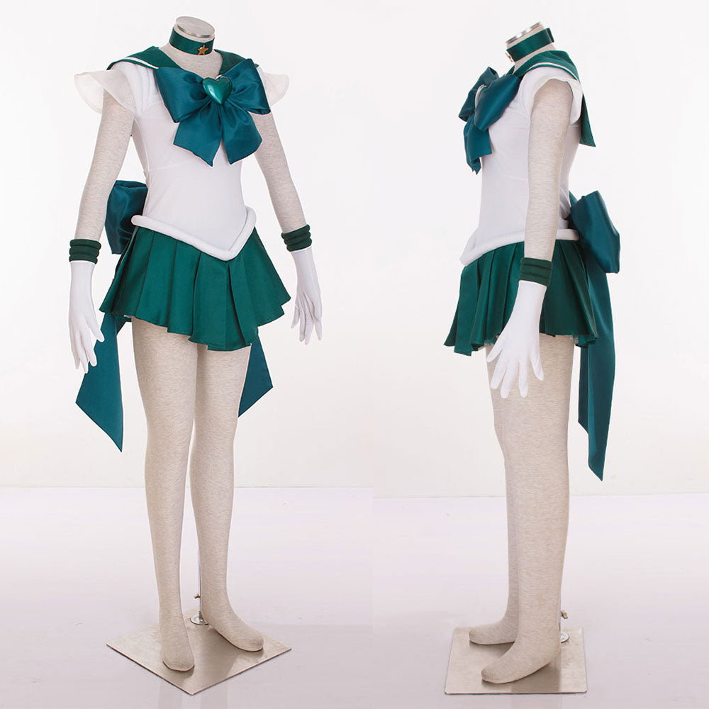 Halloween Anime Sailor Moon Costume Kaiou Michiru Sailor neptune Fighting Cosplay Full Outfit