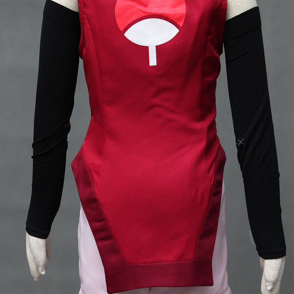 Women Kids Anime Boruto Cosplay Uchiha Sarada Cosplay Costume with Accessories Halloween