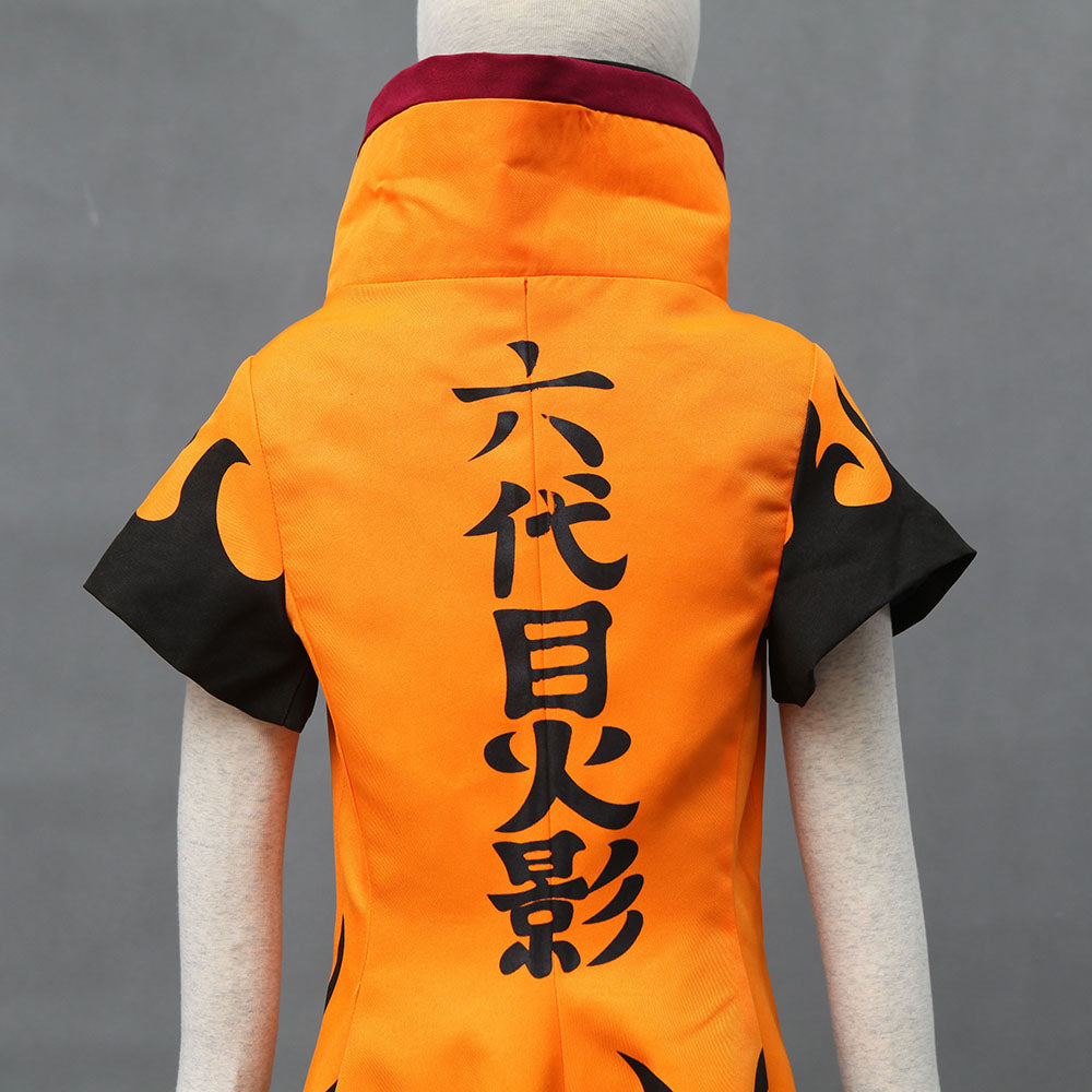 Halloween Anime Naruto Shippuden Cosplay Naruto 6th Hokage Costume Cloak Robe Men Kids