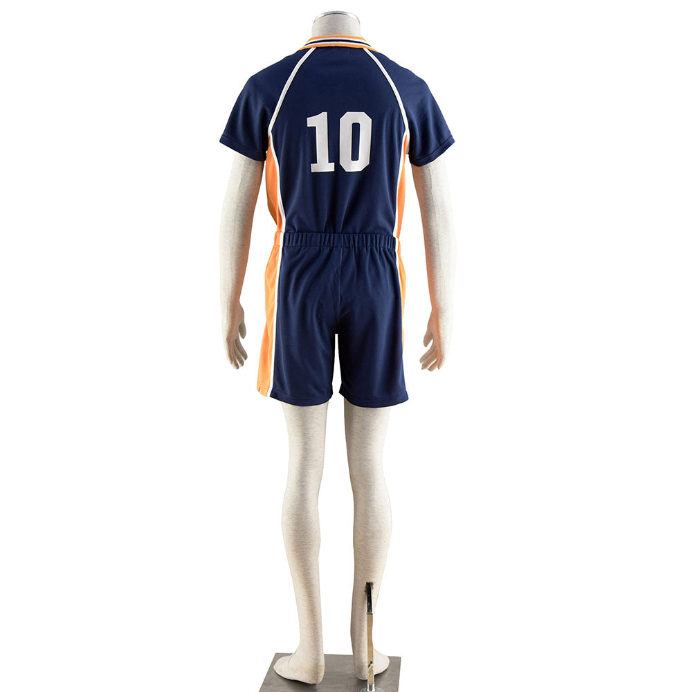 Haikyuu!! Costume Hinata Shoyo Number #10 Karasuno High School Volleyball Uniform with Knee pads