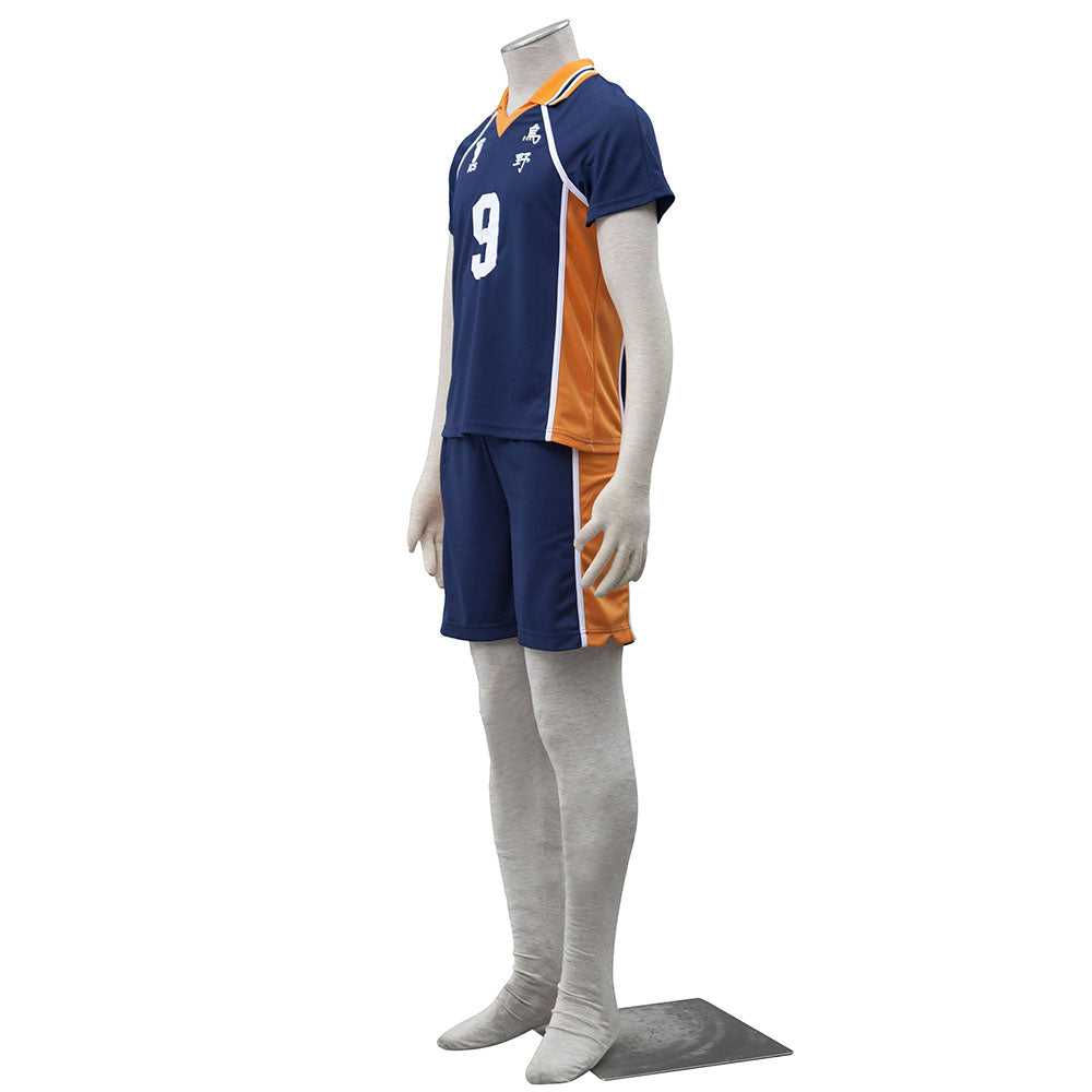 Haikyuu!! Costume Kageyama Tobio Number #9 Karasuno High School Volleyball Uniform with Knee pads