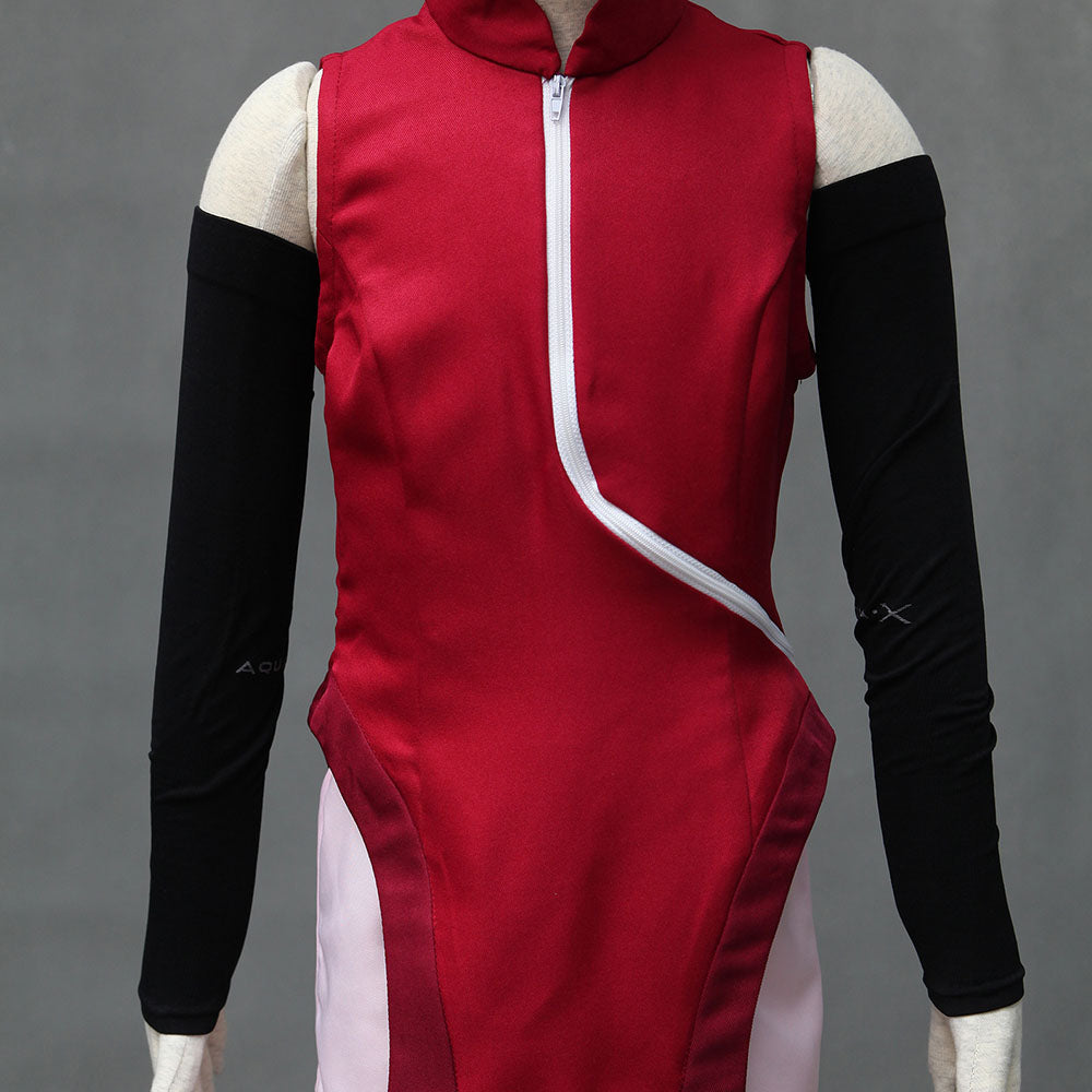 Women Kids Anime Boruto Cosplay Uchiha Sarada Cosplay Costume with Accessories Halloween