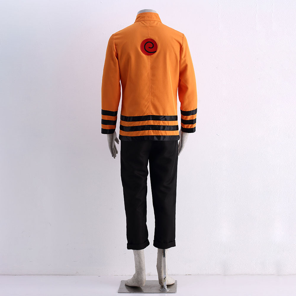 Anime Naruto Shippuden Cosplay Naruto 7th Hokage Costume with Hat Men Kids Halloween
