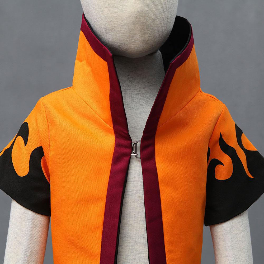 Halloween Anime Naruto Shippuden Cosplay Naruto 6th Hokage Costume Cloak Robe Men Kids