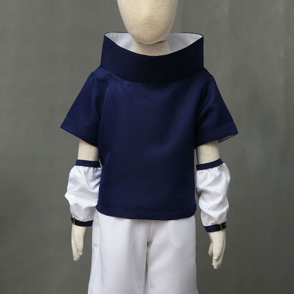 Anime Naruto Shippuden Cosplay Uchiha Sasuke Childhood Costume Men Kids Halloween
