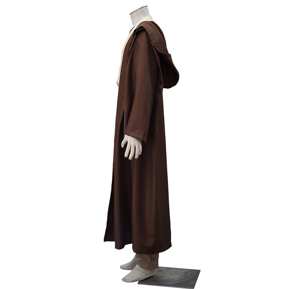 Movie Star Wars Obi-Wan Kenobi Jedi Knight Cosplay Costume Full Outfits Men Kids Halloween