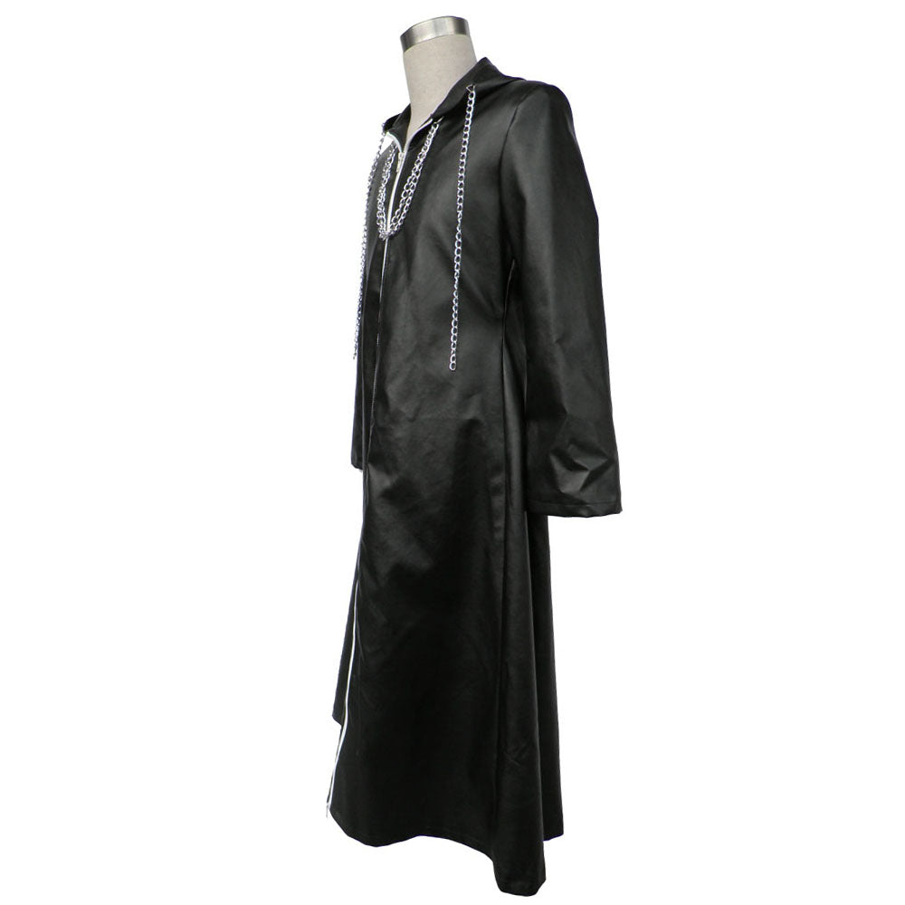 Kingdom Hearts Organization XIII Roxas Nobody Cosplay Costume Cloak Leather Robe Men and Kids