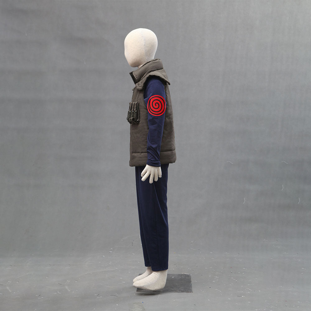 Anime Naruto Shippuden Cosplay Kakashi Ninja Uniform Costume Men Kids Halloween