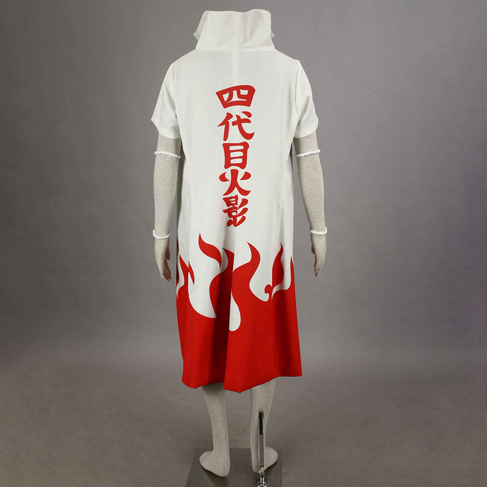 Anime Naruto Shippuden Costume 4th Hokage Minato Cosplay Cloak with Headband Men Kids Halloween