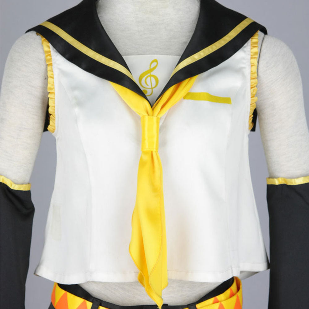 Vocaloid Costumes Kagamine Rin Cosplay full Outfit with Accessories Women and Kids