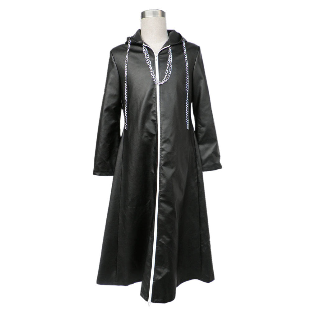 Kingdom Hearts Organization XIII Roxas Nobody Cosplay Costume Cloak Leather Robe Men and Kids
