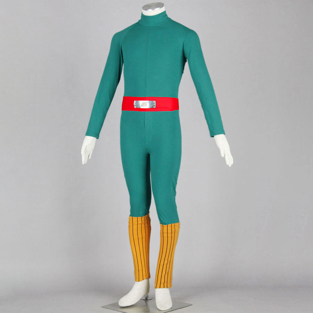 Anime Naruto Shippuden Might Guy Cosplay Costume Men Kids Halloween