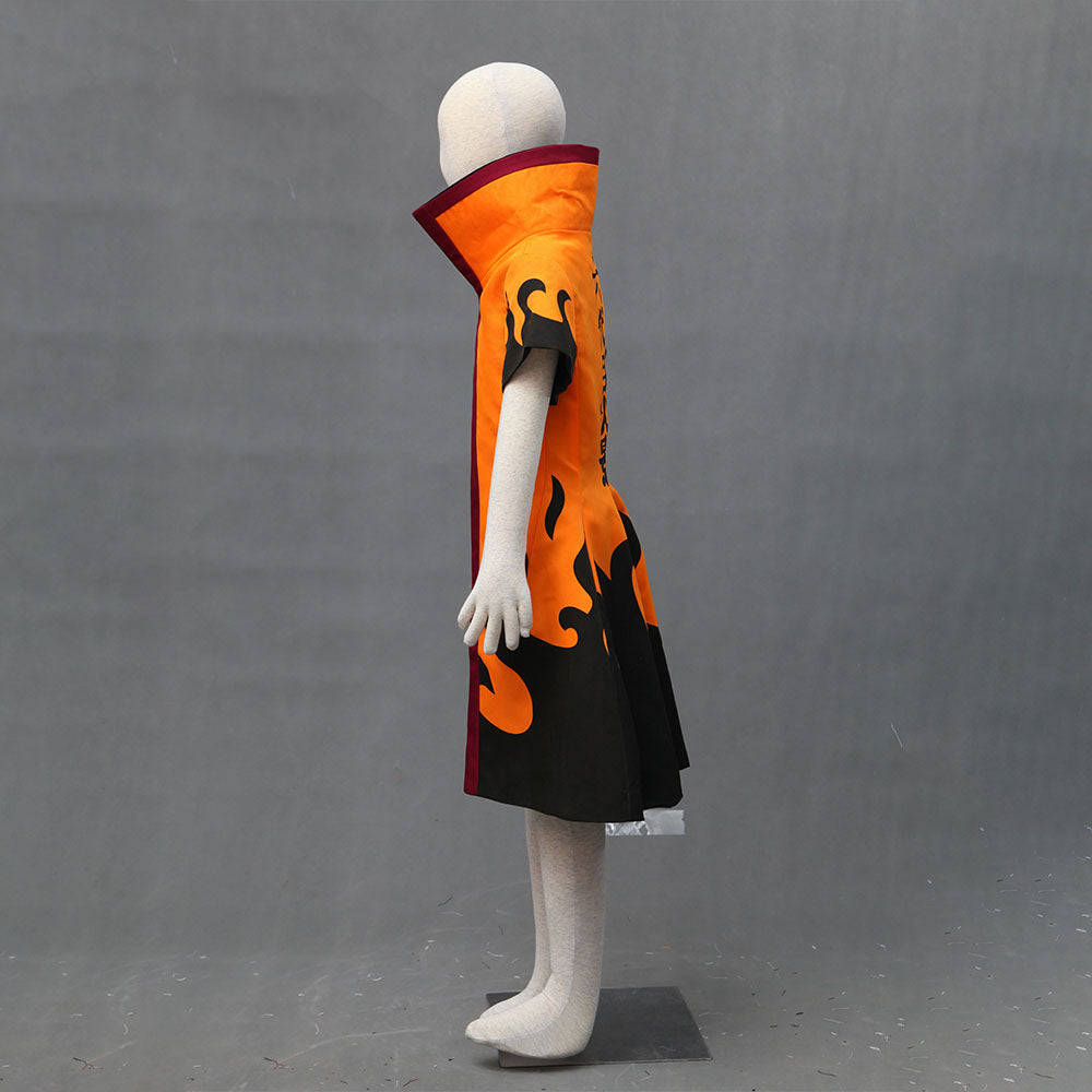 Halloween Anime Naruto Shippuden Cosplay Naruto 6th Hokage Costume Cloak Robe Men Kids