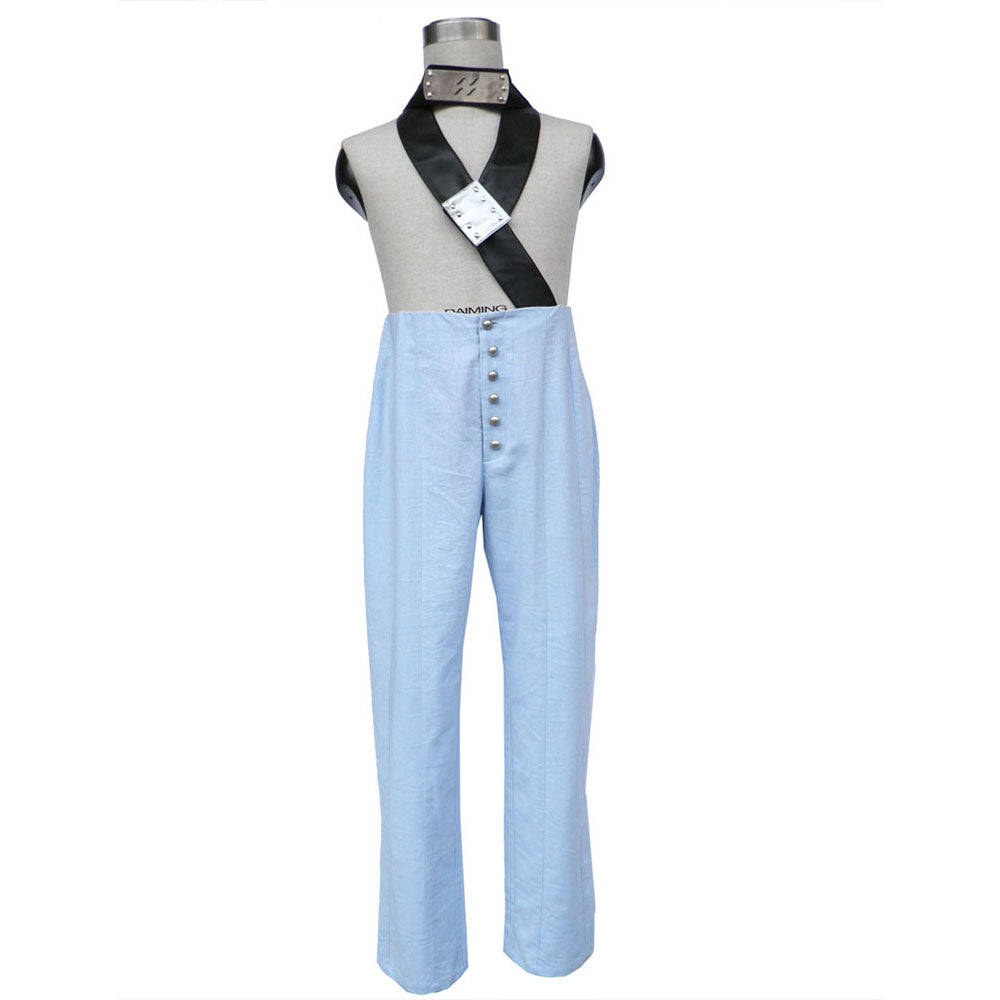 Anime Naruto Shippuden Cosplay Momochi Zabuza Costume with Shoes Men Kids Halloween