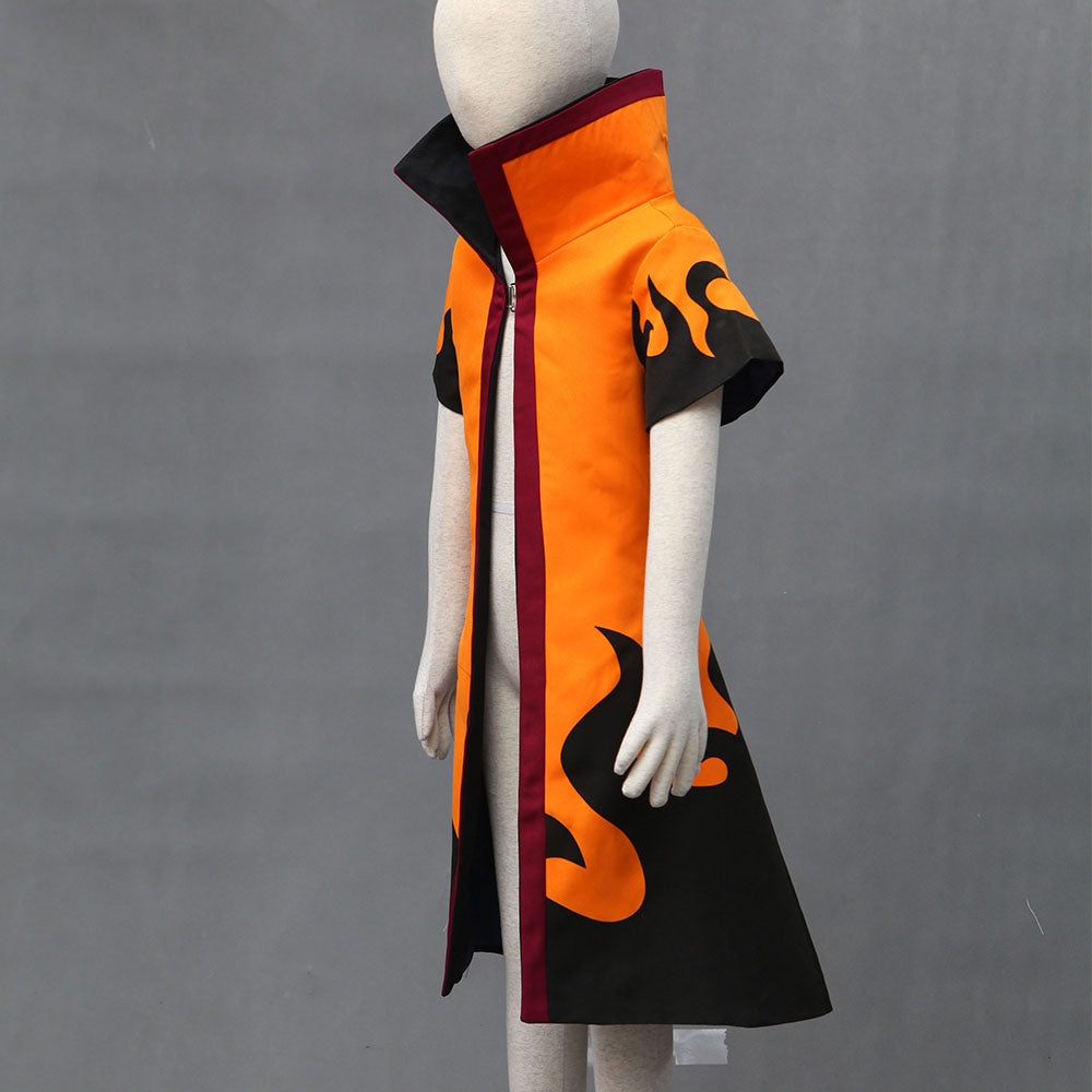 Halloween Anime Naruto Shippuden Cosplay Naruto 6th Hokage Costume Cloak Robe Men Kids
