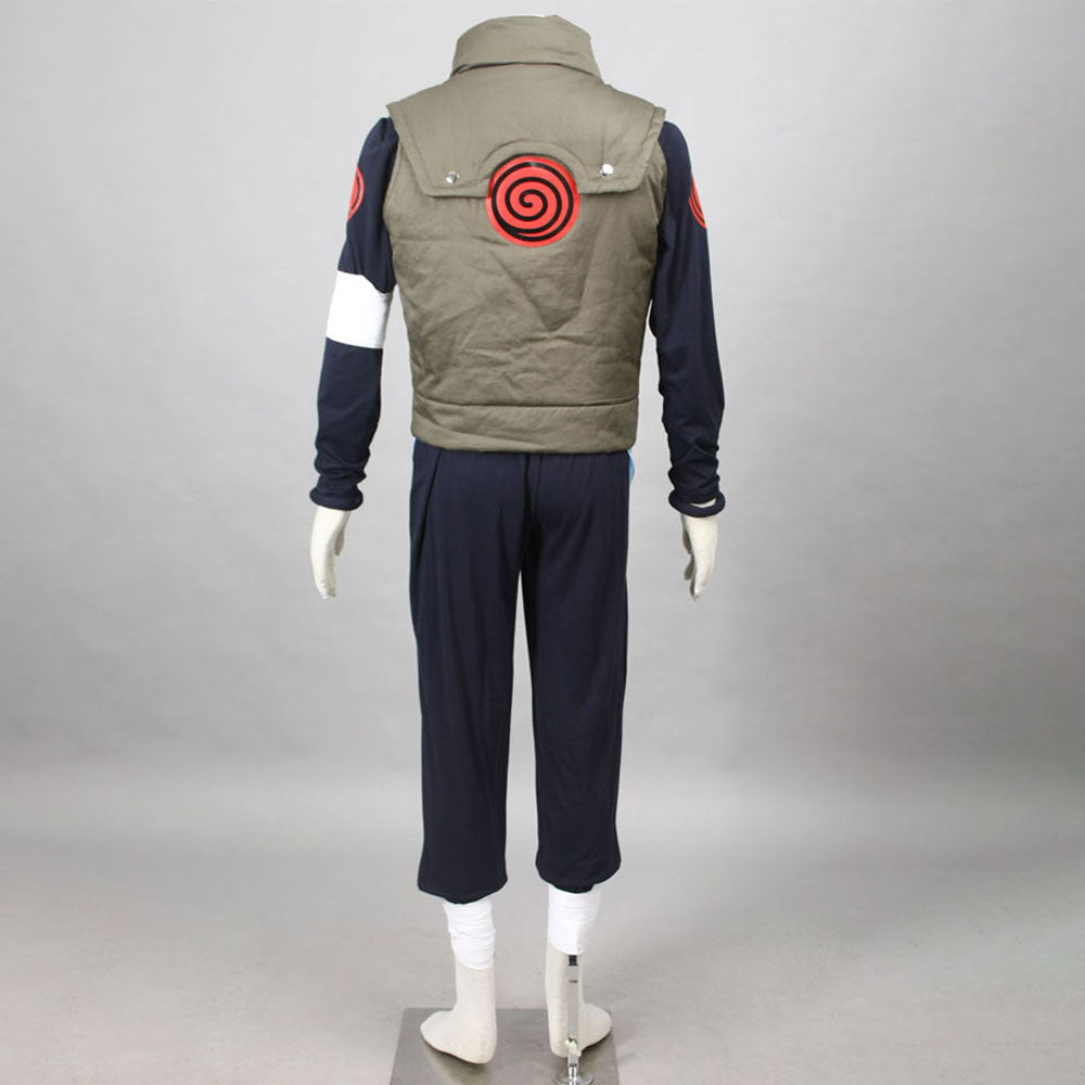 Anime Naruto Shippuden Sarutobi Asuma Cosplay Costume with Headband Men Kids Halloween