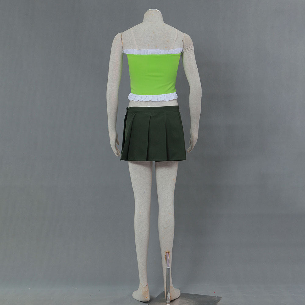 Anime Fairy Tail Lucy Heartfilia Cosplay Costume Green Outfits with Eridanus Women Kids Halloween