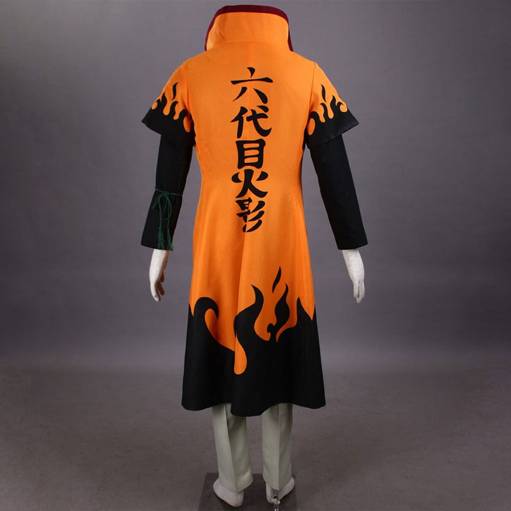 Anime Naruto Shippuden 6th Hokage Cosplay Naruto Costume Men Kids Halloween