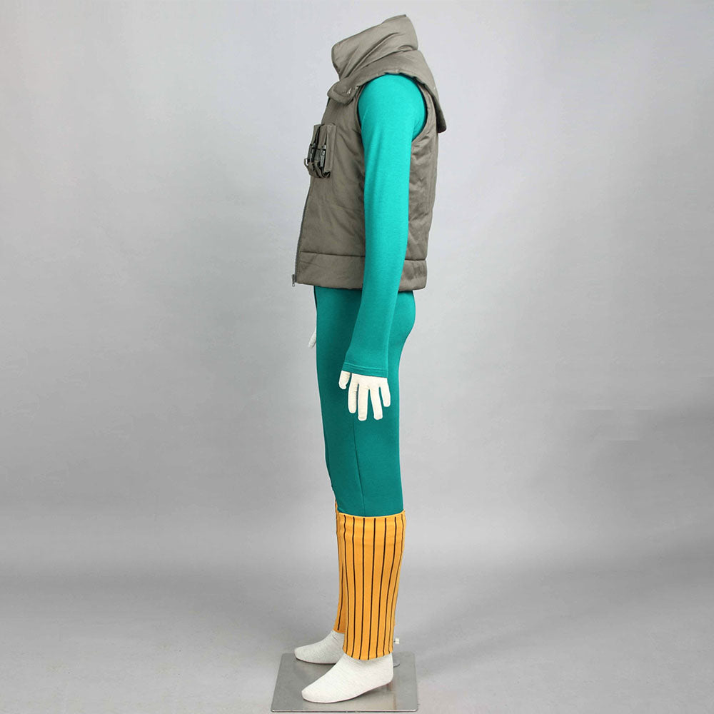 Anime Naruto Shippuden Might Guy Cosplay Costume Men Kids Halloween