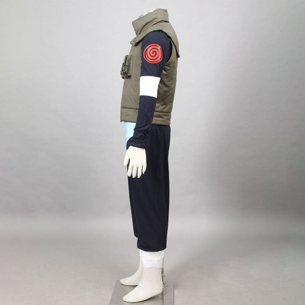 Anime Naruto Shippuden Sarutobi Asuma Cosplay Costume with Headband Men Kids Halloween