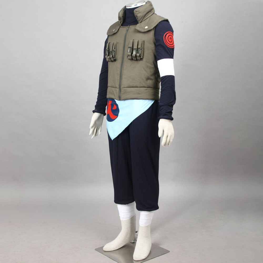 Anime Naruto Shippuden Sarutobi Asuma Cosplay Costume with Headband Men Kids Halloween