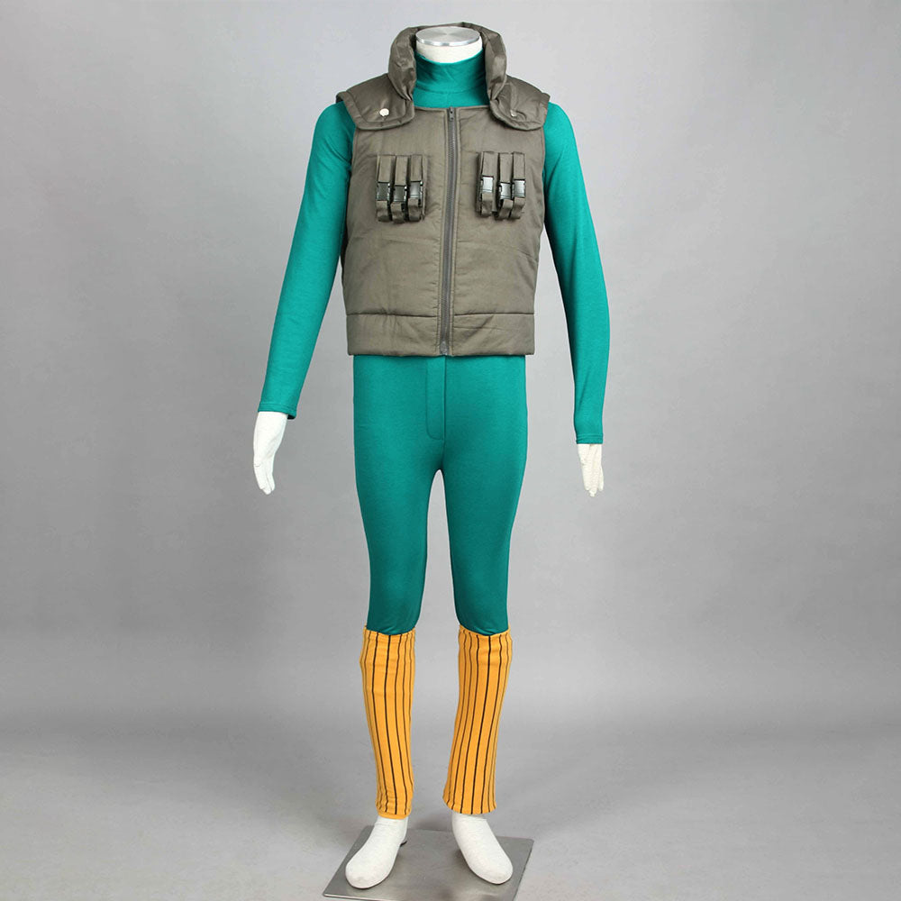 Anime Naruto Shippuden Might Guy Cosplay Costume Men Kids Halloween