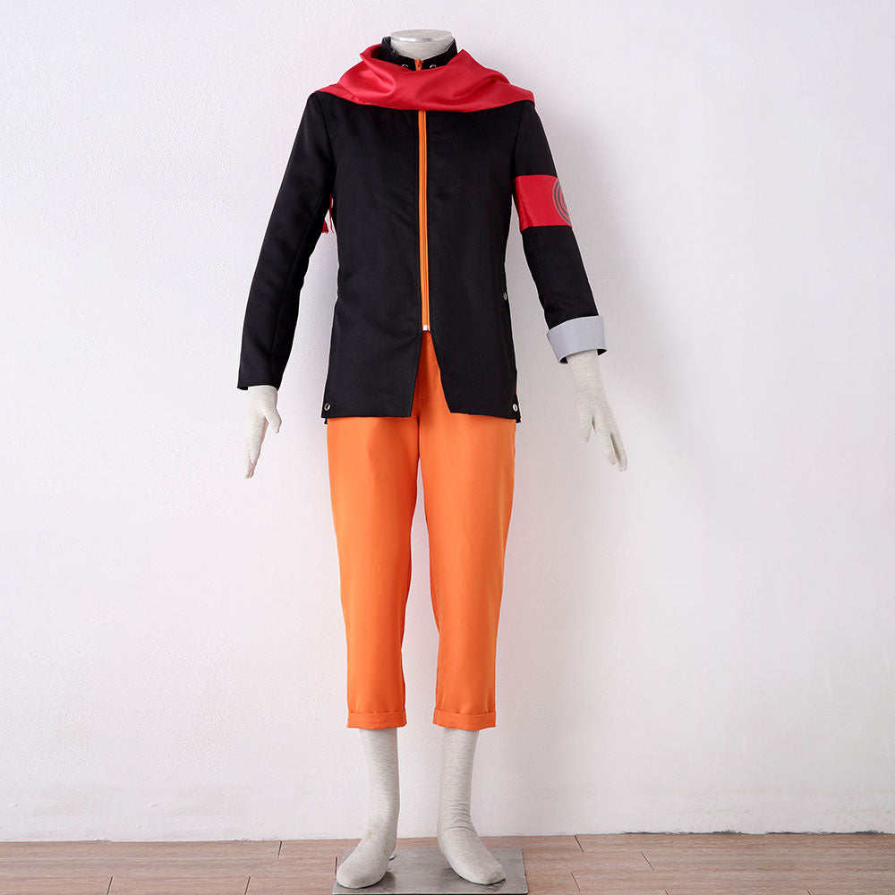 Naruto Movie The Last Naruto Cosplay Costume with Headband Men Kids Halloween