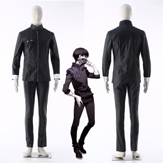 Anime Tokyo Ghoul Kaneki Ken Cosplay Costume Black Suits Men and Kids Halloween