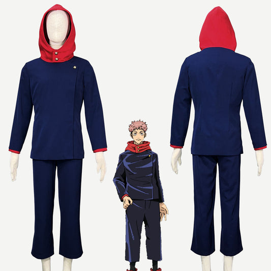 Anime Jujutsu Kaisen Yuji Itadori Cosplay Costume School Uniform Halloween Kids Men