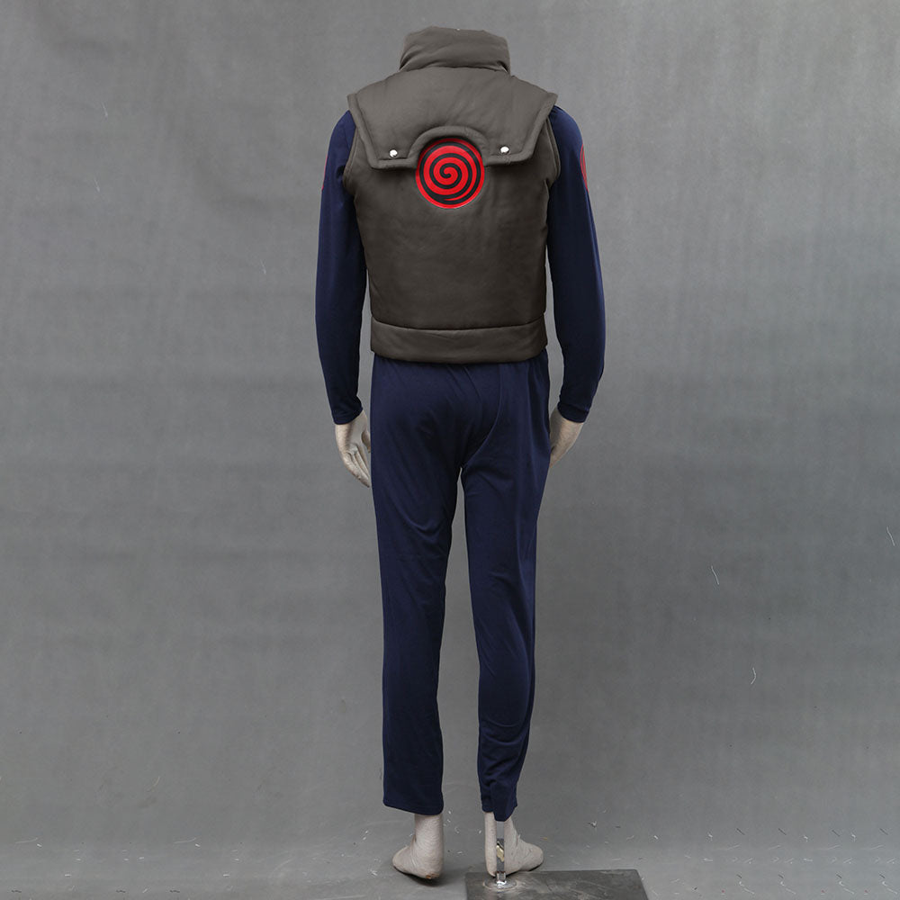 Anime Naruto Shippuden Cosplay Kakashi Ninja Uniform Costume Men Kids Halloween