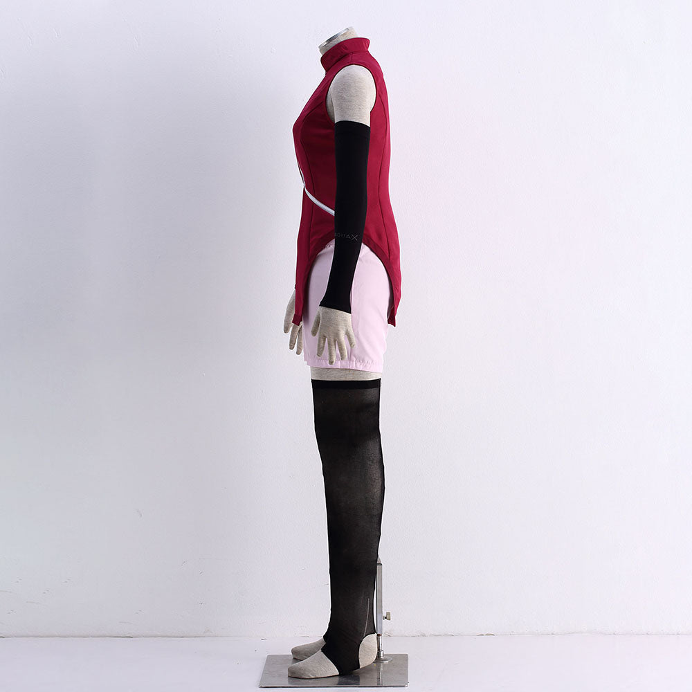 Women Kids Anime Boruto Cosplay Uchiha Sarada Cosplay Costume with Accessories Halloween