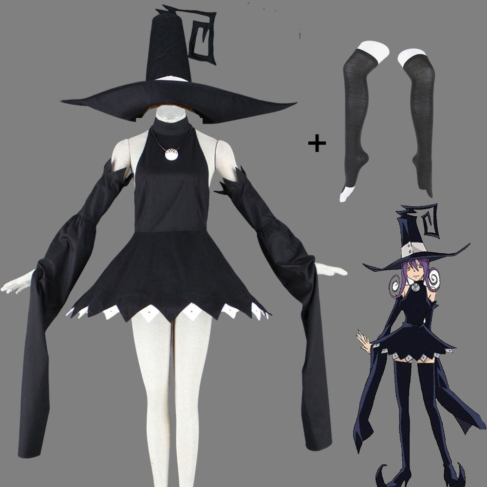 Anime Soul Eater Demon Cat Beja Cosplay Costume Outfits with Hat Women and Kids Halloween