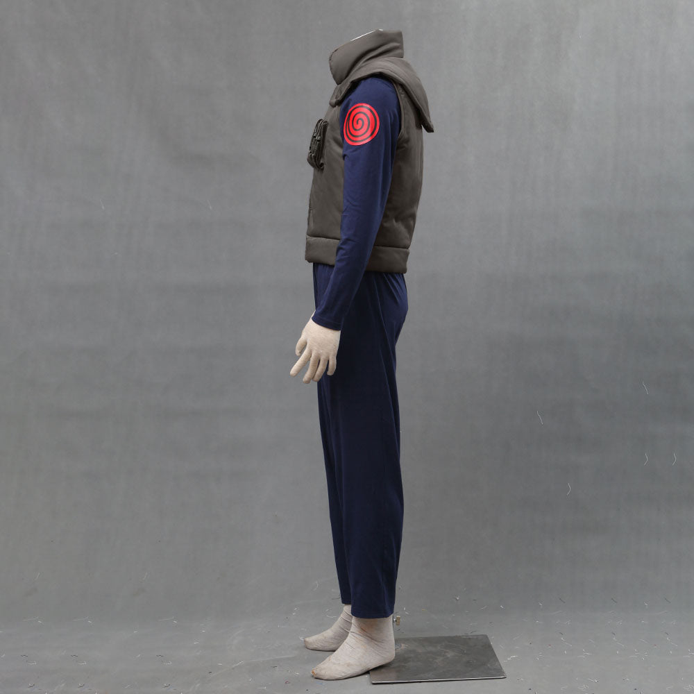 Anime Naruto Shippuden Cosplay Kakashi Ninja Uniform Costume Men Kids Halloween