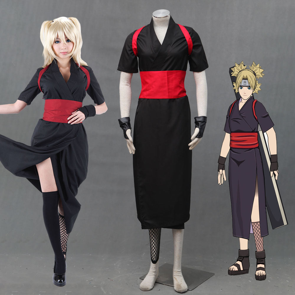 Anime Naruto Shippuden Cosplay Temari Ninja Exam Costume Women Kids Halloween