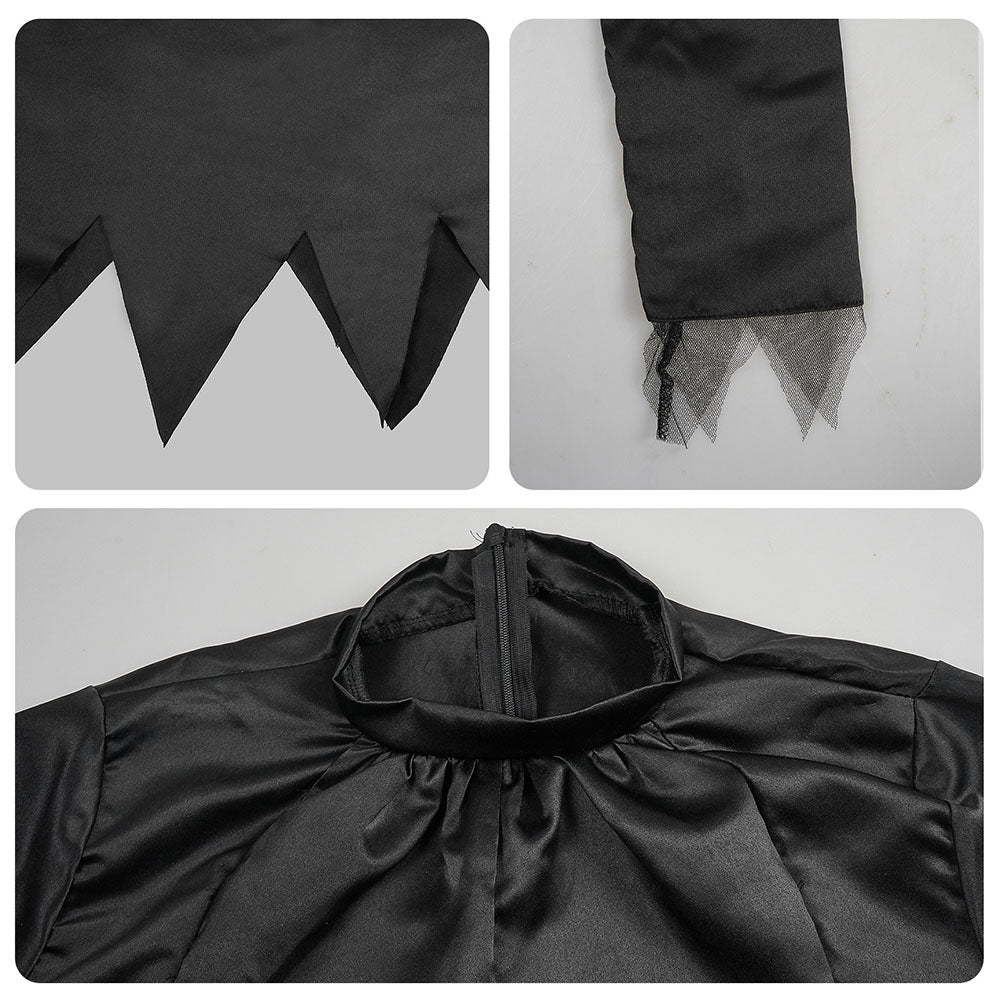 Halloween Costume Black Devil Witch Vampire Cosplay Black dress with Hat for Women
