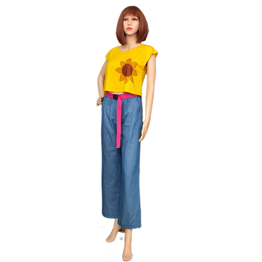 Anime Naruto Boruto Cosplay Uzumaki Himawari Costume Women Kids Halloween