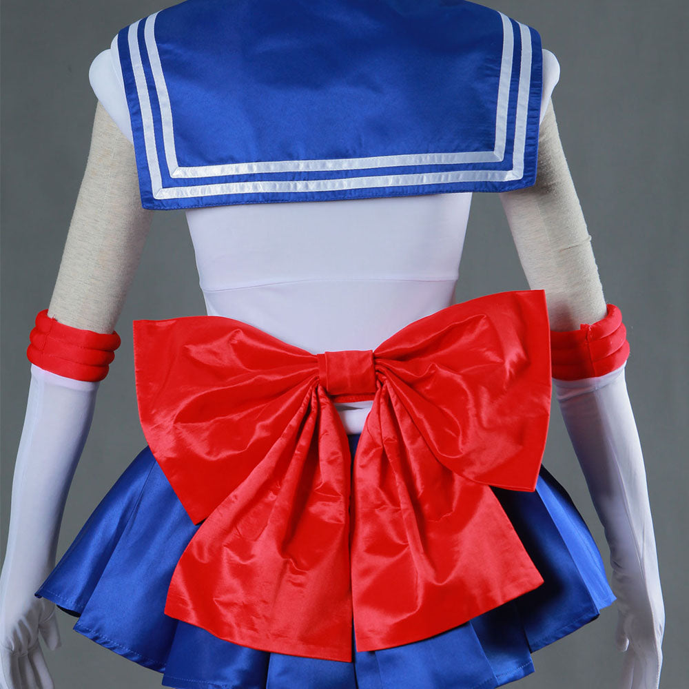 Anime Sailor Moon Costume Tsukino Usagi Sailor moon Fighting Cosplay Outfit and Accessories Women and Kids Halloween