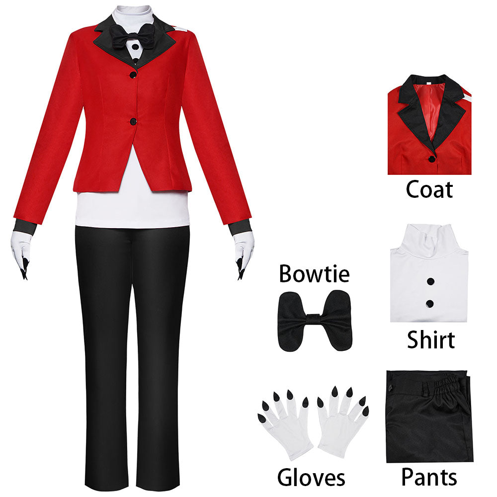 Hazbin Hotel Charlie Morningstar Cosplay Black Pants Costume full Outfit for Women