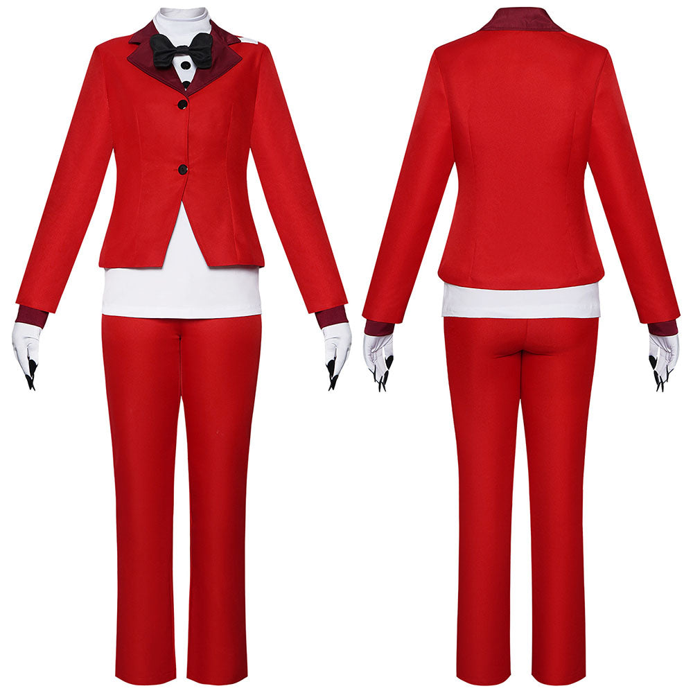 Hazbin Hotel Charlie Morningstar Cosplay Red Pants Costume full Outfit for Women