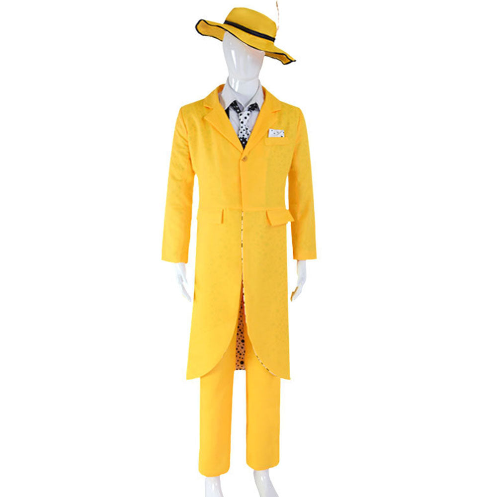The Mask Costume Stanley Ipkiss The Mask Cosplay Yellow Full Outfit for Men Halloween