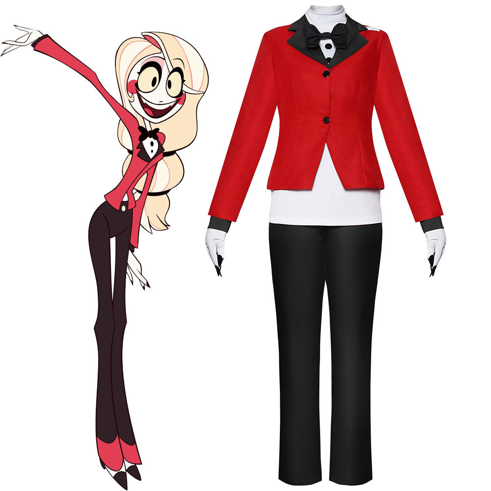 Hazbin Hotel Charlie Morningstar Cosplay Black Pants Costume full Outfit for Women