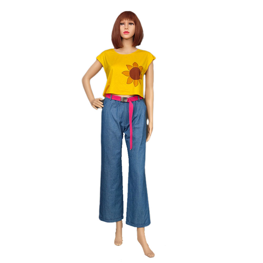 Anime Naruto Boruto Cosplay Uzumaki Himawari Costume Women Kids Halloween