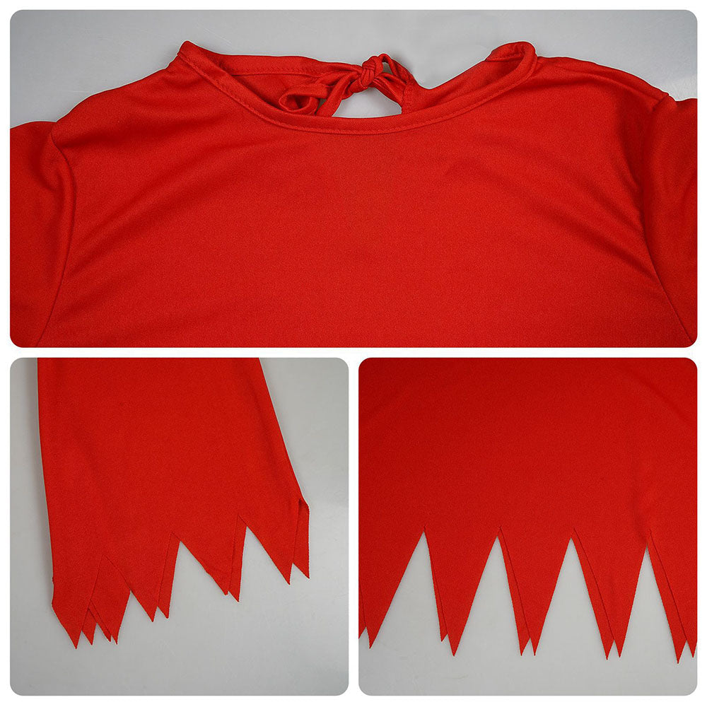 Halloween Costume Red Devil the Death Cosplay Party Costume Red Coat Unisex