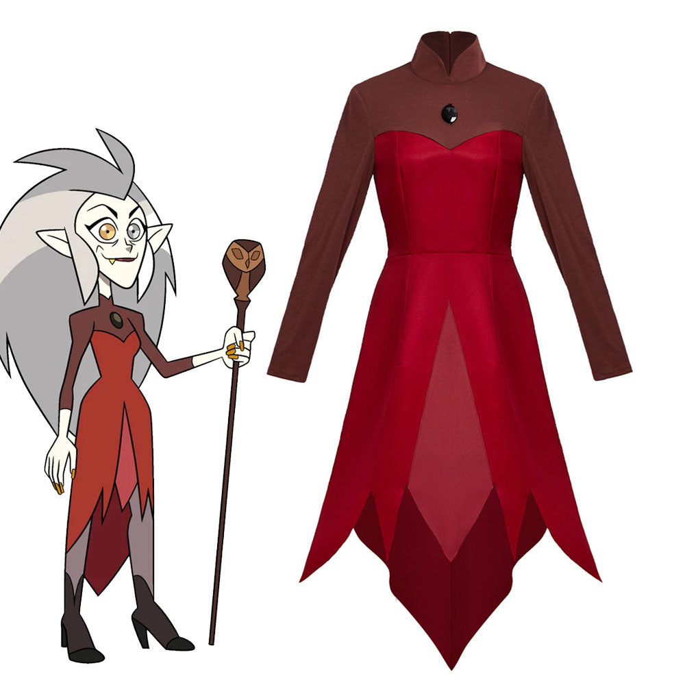 The Owl House Costume Eda Raine king Cosply Dress for Women Halloween