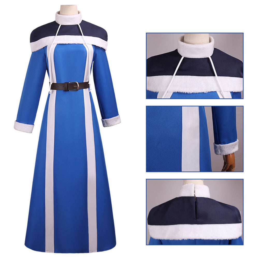 Fairy Tail Costumes Juvia Lockser Cosplay full Outfit with Hat Women Halloween